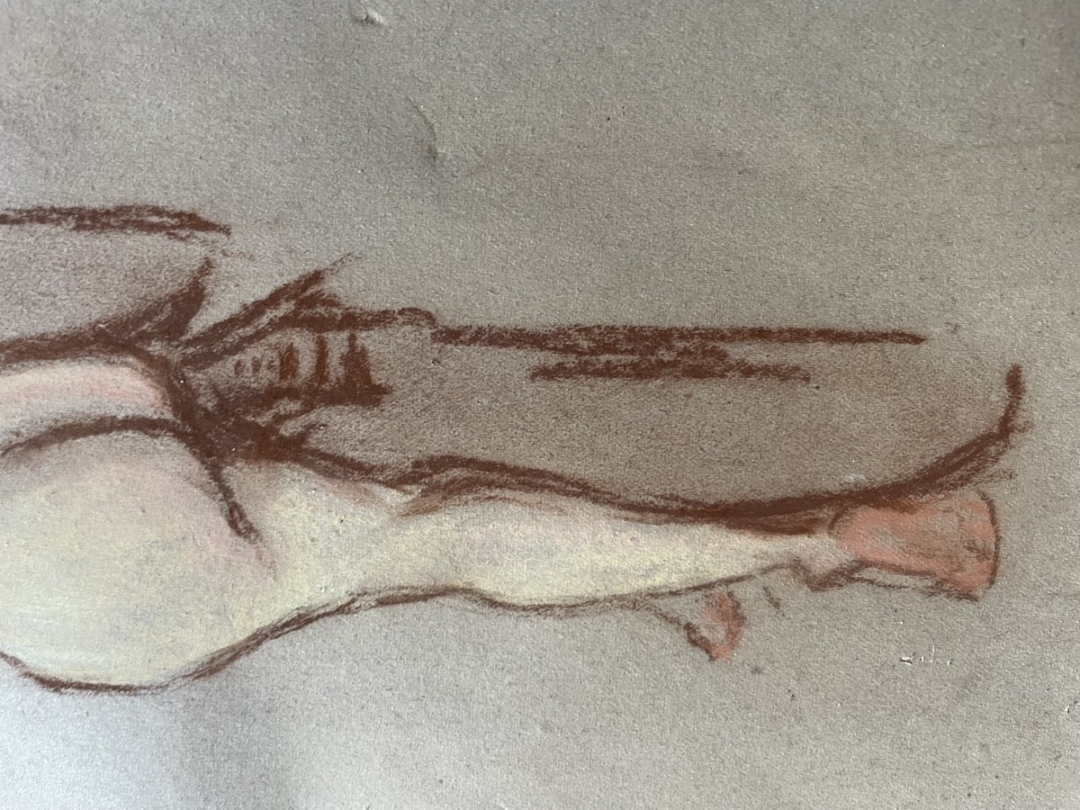 Dessin pastel Nue allongé de Pierre Ribera -photo-2