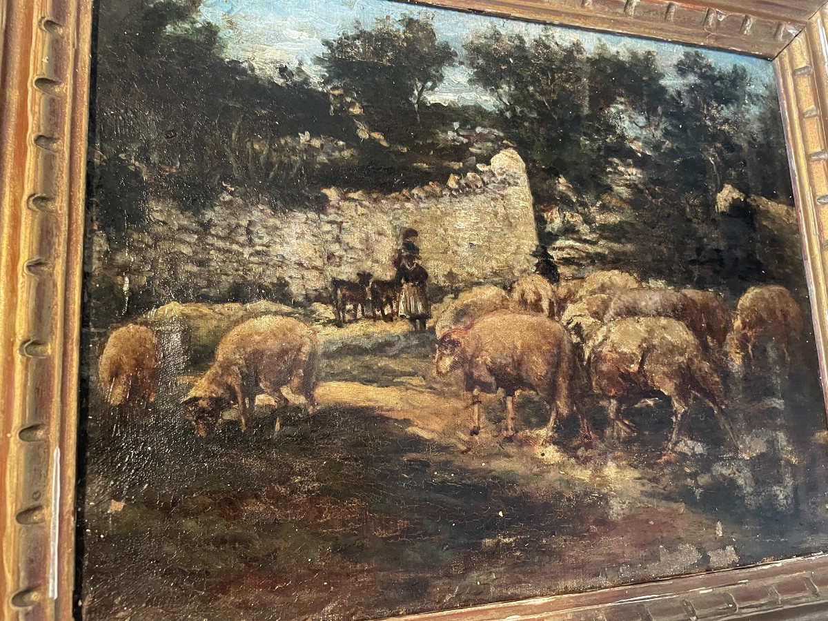 Moutons et bergère -photo-1
