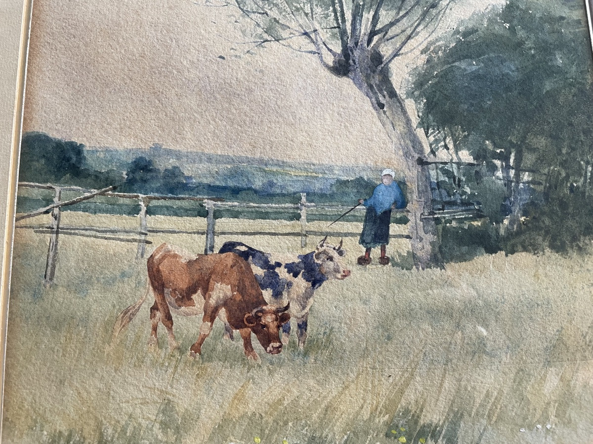 Vaches et fermière -photo-1