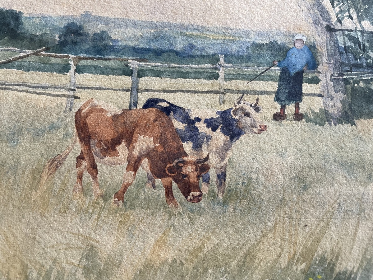 Vaches et fermière -photo-2