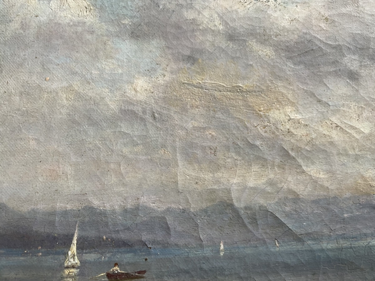 Barques et voiliers sur un lac -photo-3