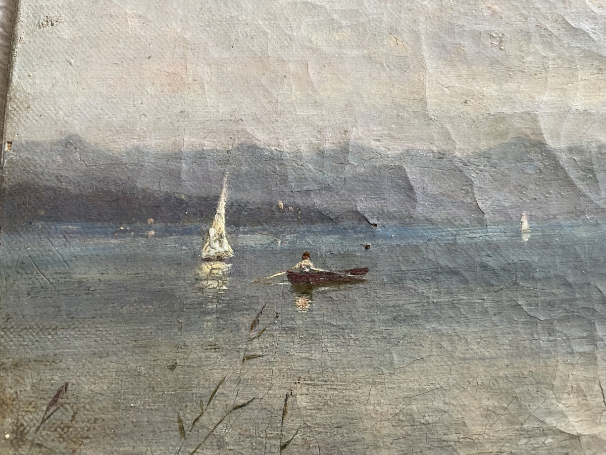 Barques et voiliers sur un lac -photo-8