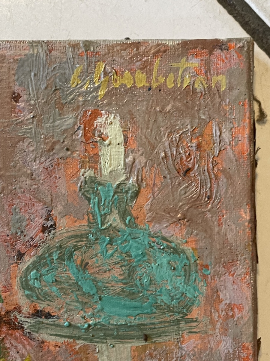 Bouquet de fleurs et lampe à pétrole -photo-3