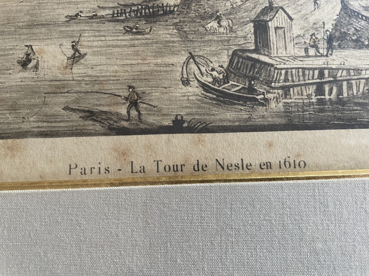 Gravure de Paris : la tour de Nesle 