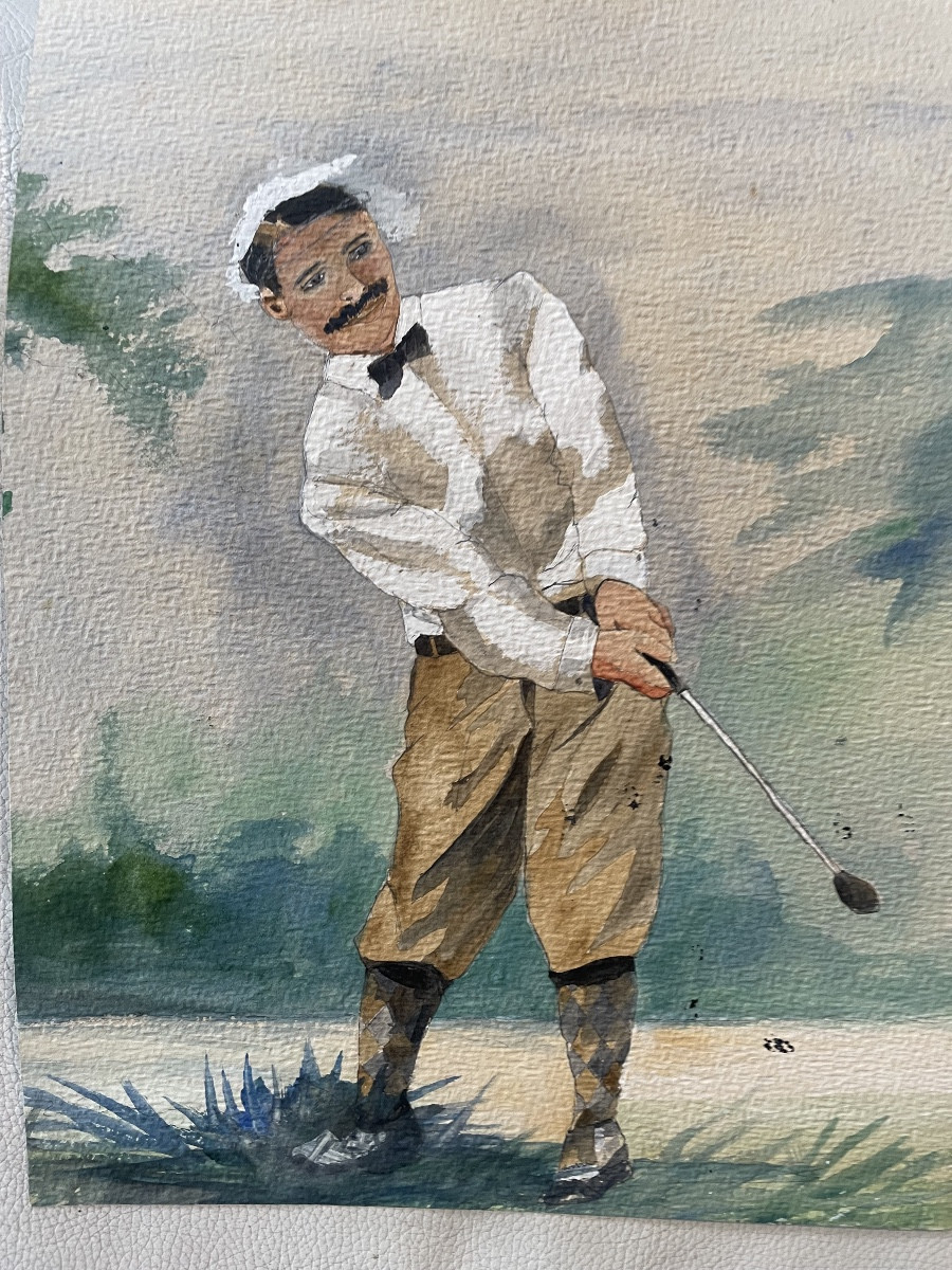 Le golfeur à la casquette blanche 