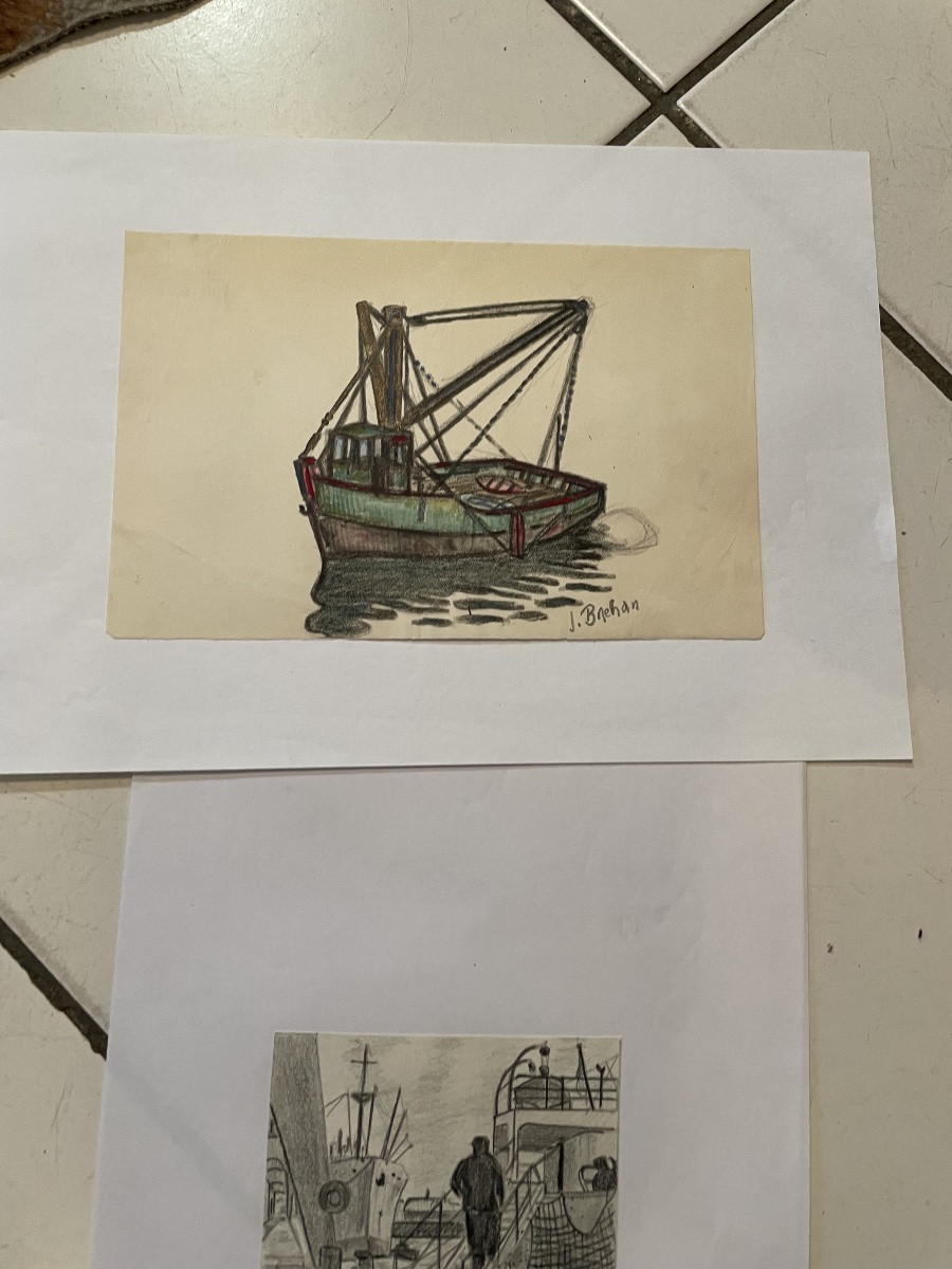 Dessins bateaux au port -photo-2