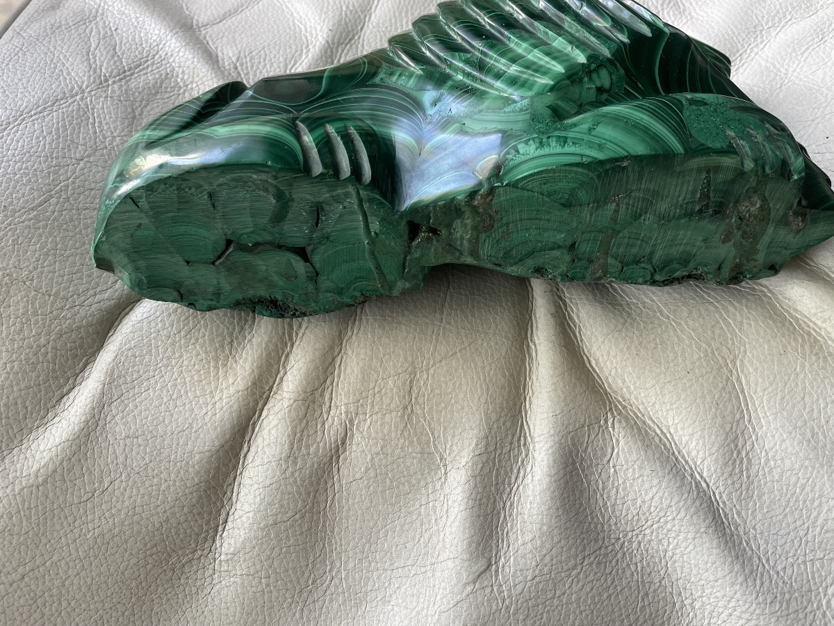 Malachite Lion Sculpture -photo-3