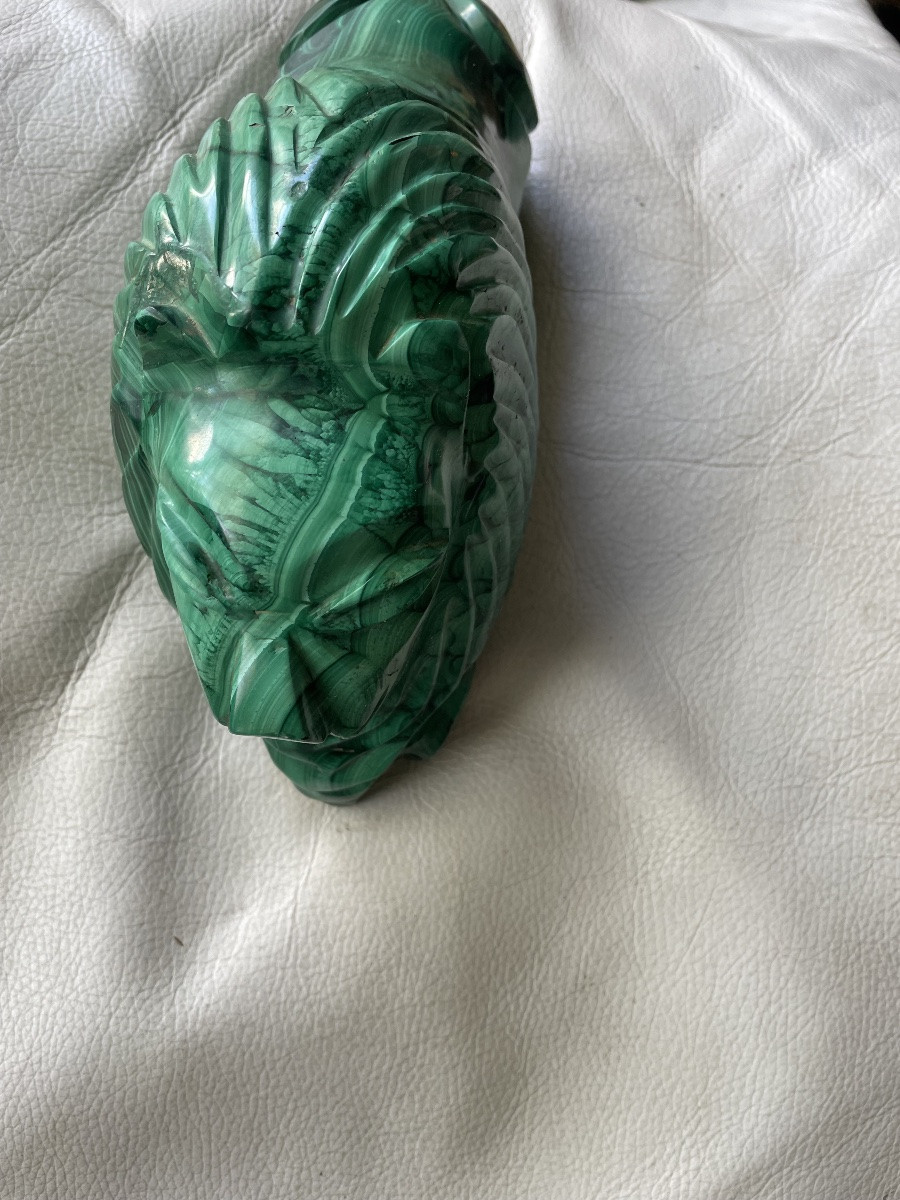 Malachite Lion Sculpture -photo-3