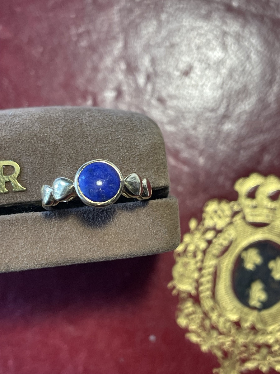 Gold Ring And Lapis Lazuli Cabochon-photo-2