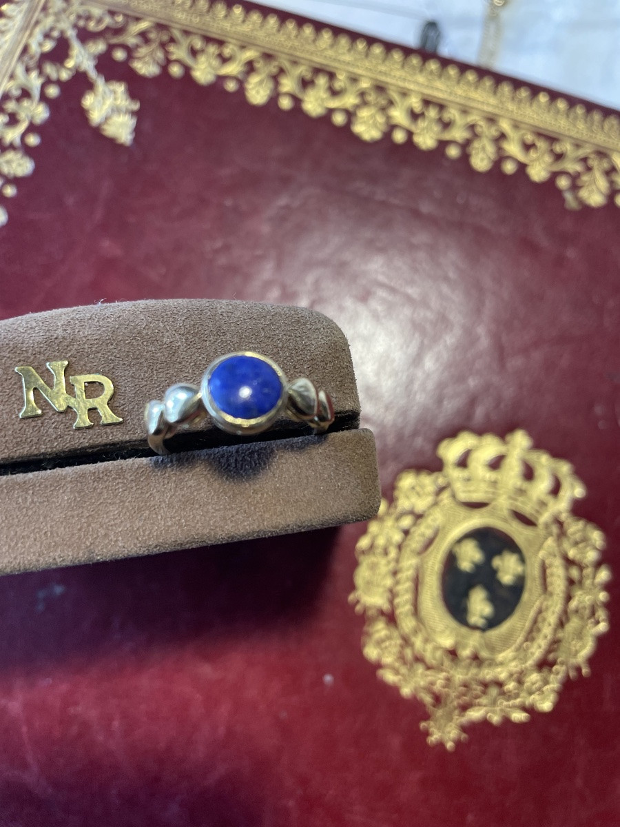 Gold Ring And Lapis Lazuli Cabochon-photo-3