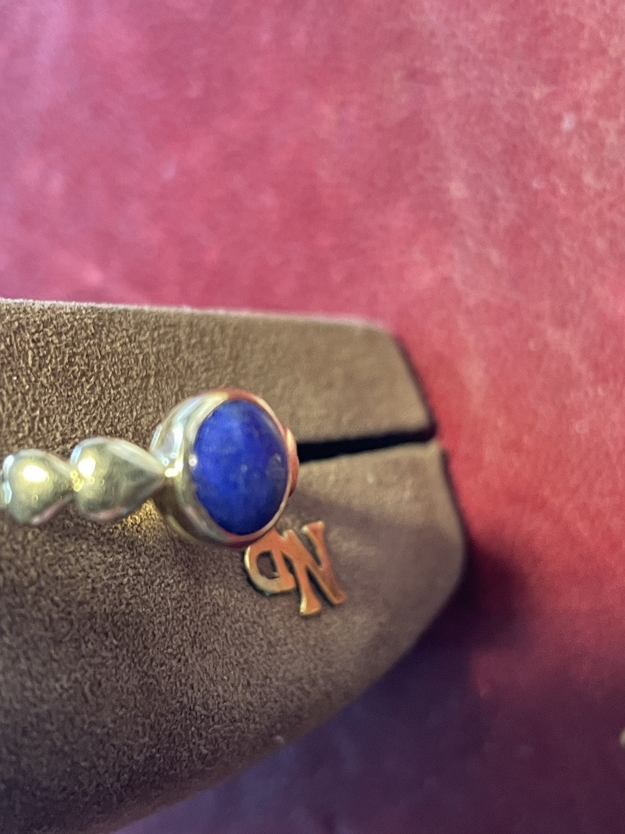 Gold Ring And Lapis Lazuli Cabochon-photo-4