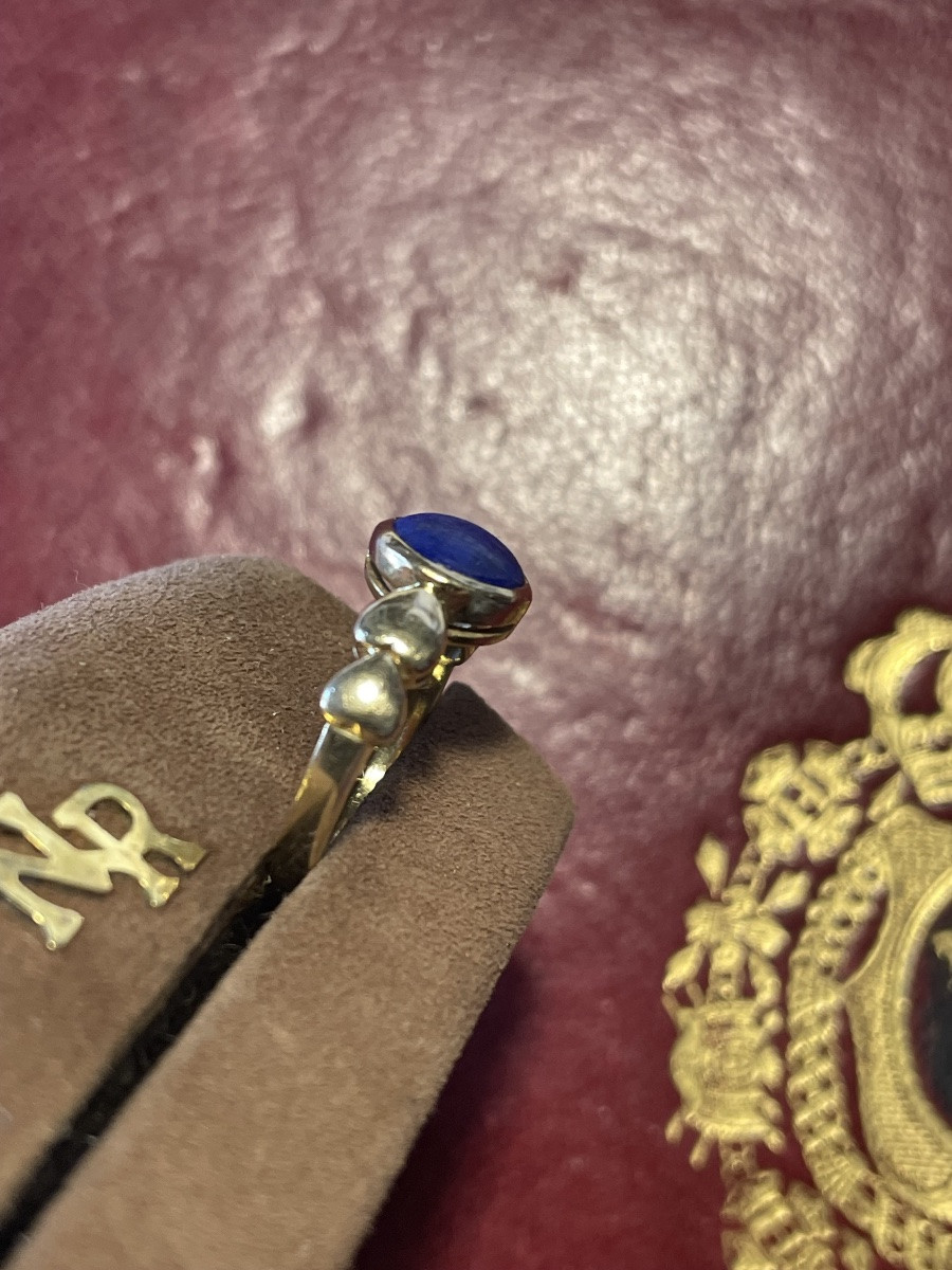 Gold Ring And Lapis Lazuli Cabochon-photo-6