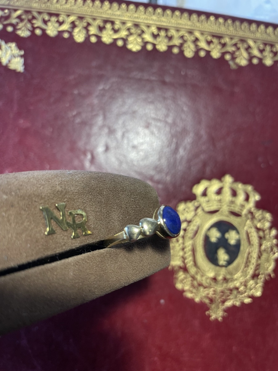 Gold Ring And Lapis Lazuli Cabochon-photo-7