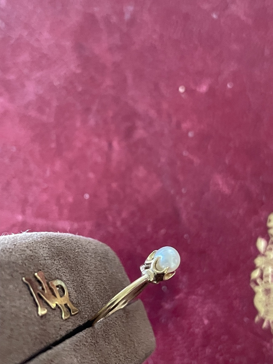 Gold And Pearl Ring -photo-4