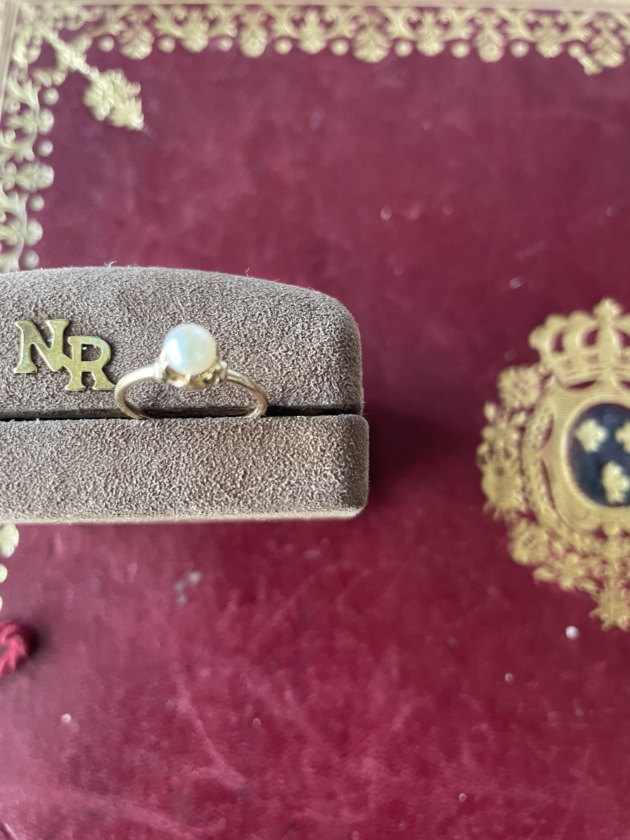Gold And Pearl Ring -photo-2