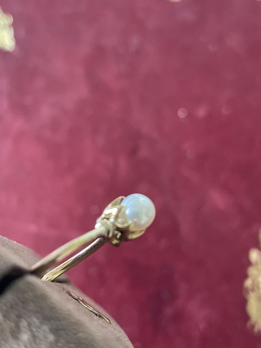 Gold And Pearl Ring -photo-3