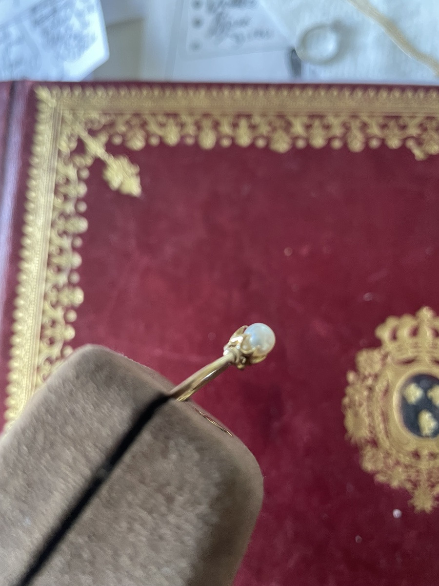 Gold And Pearl Ring -photo-8