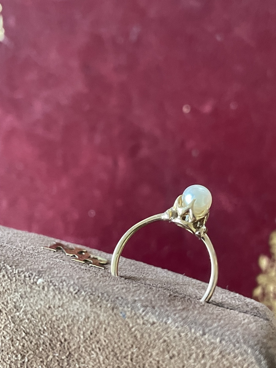 Gold And Pearl Ring 