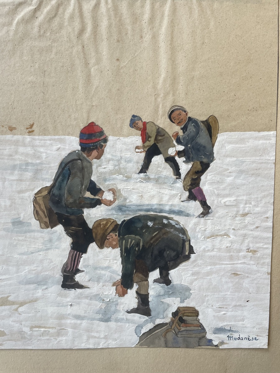 Enfants et boules de neige -photo-4