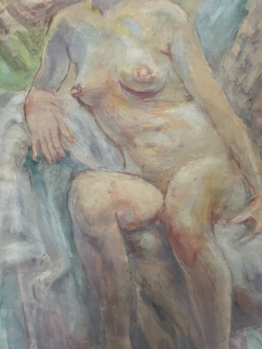 Naked Woman Sitting-photo-1