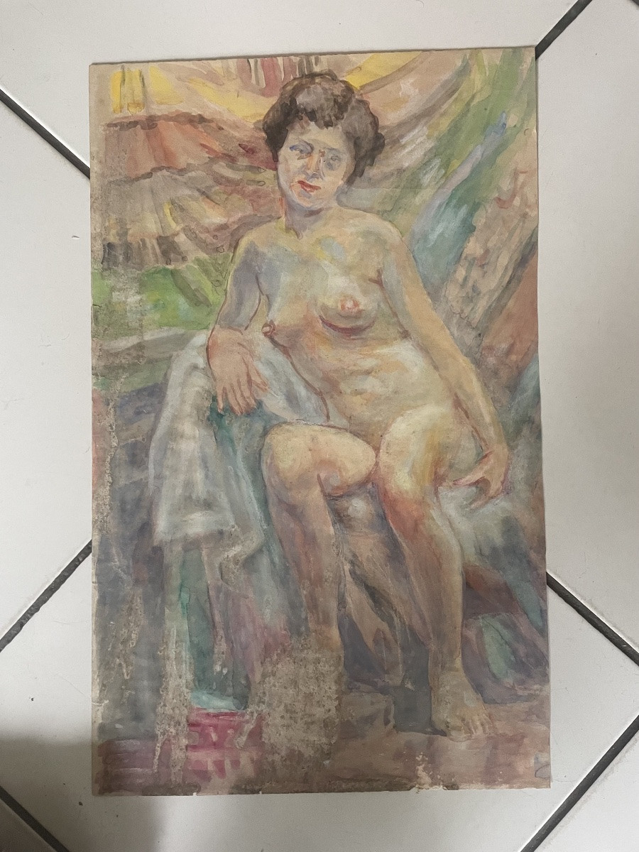 Naked Woman Sitting-photo-5