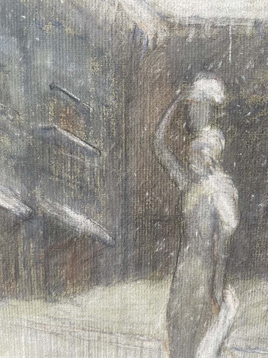 Pastel statue sous la neige -photo-2