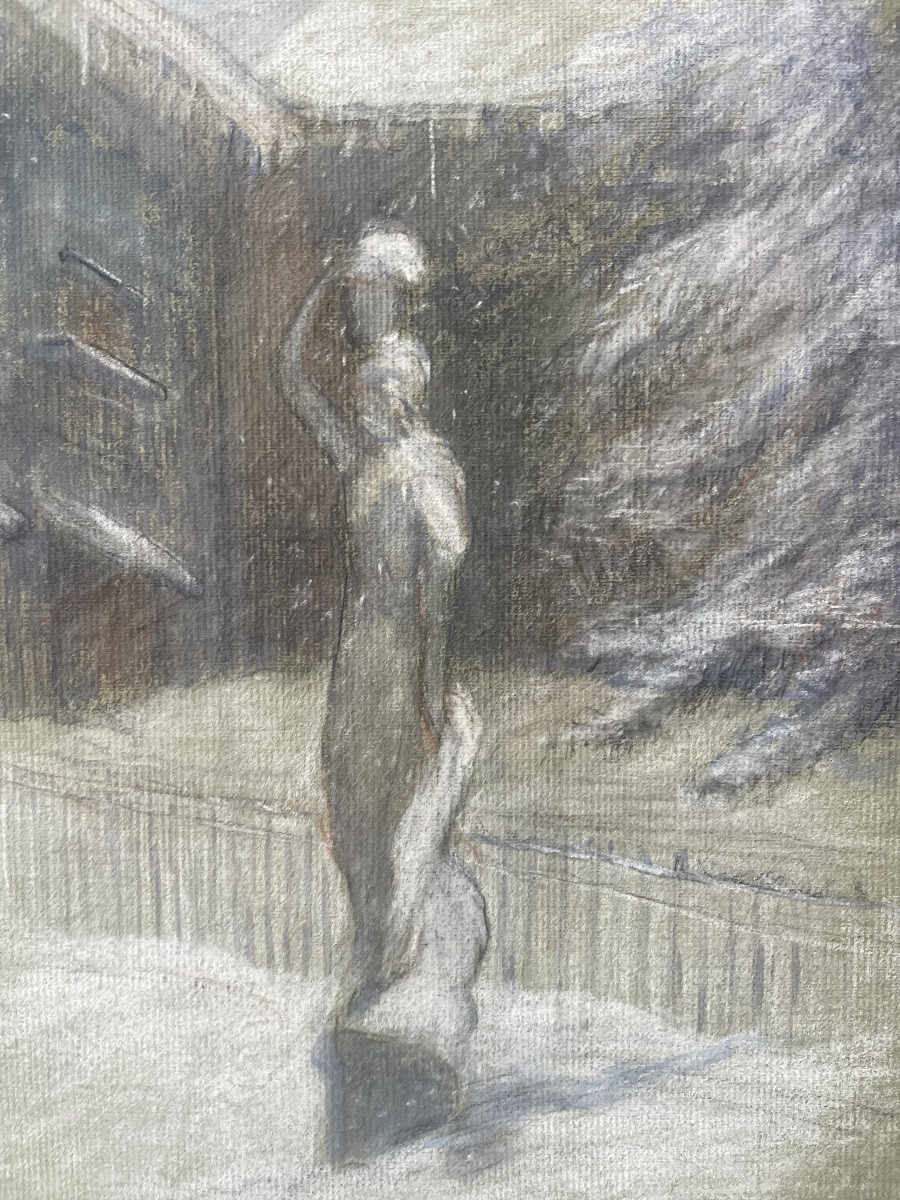 Pastel statue sous la neige -photo-4