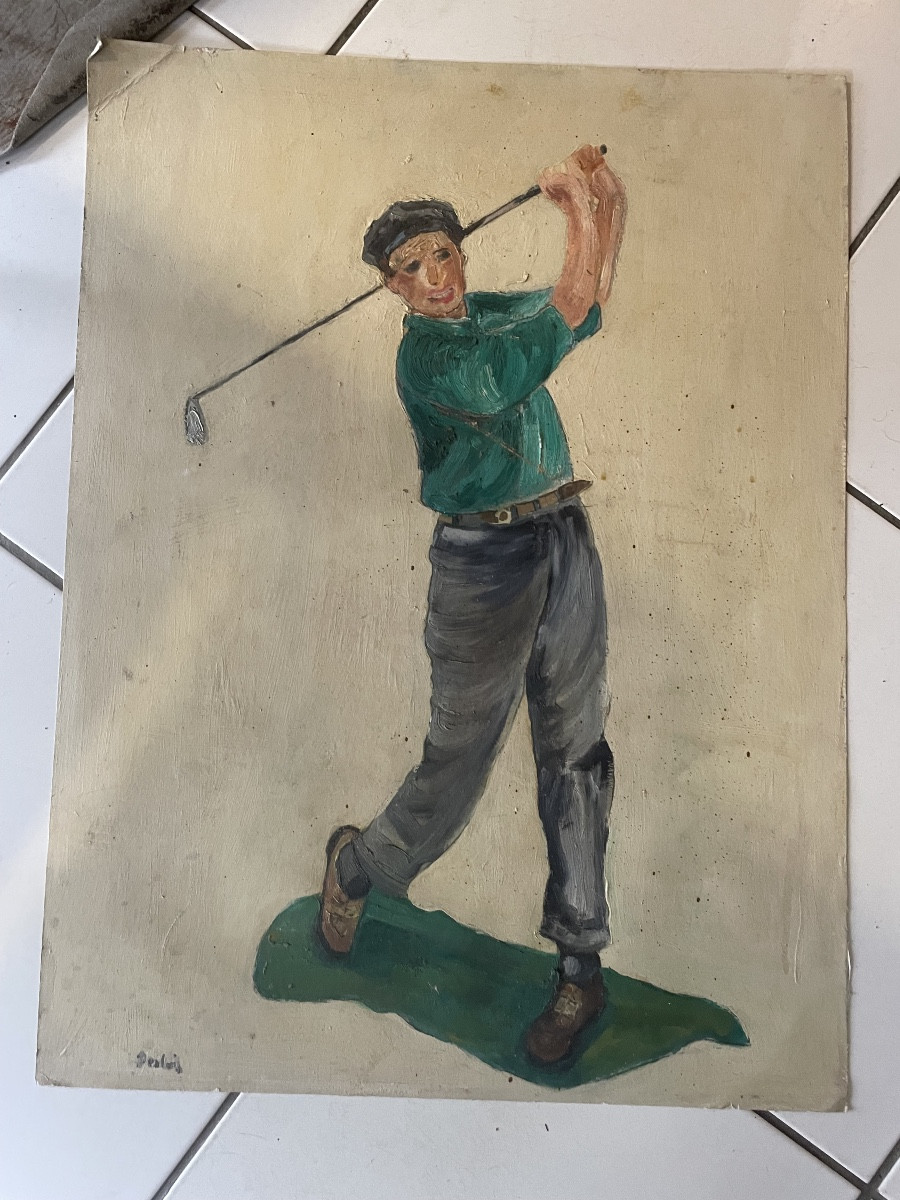 The Golfer With The Desbois Cap 