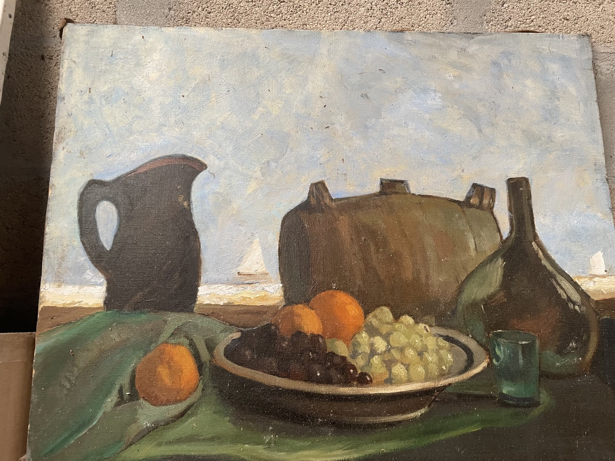 Nature morte aux oranges et raisins -photo-2