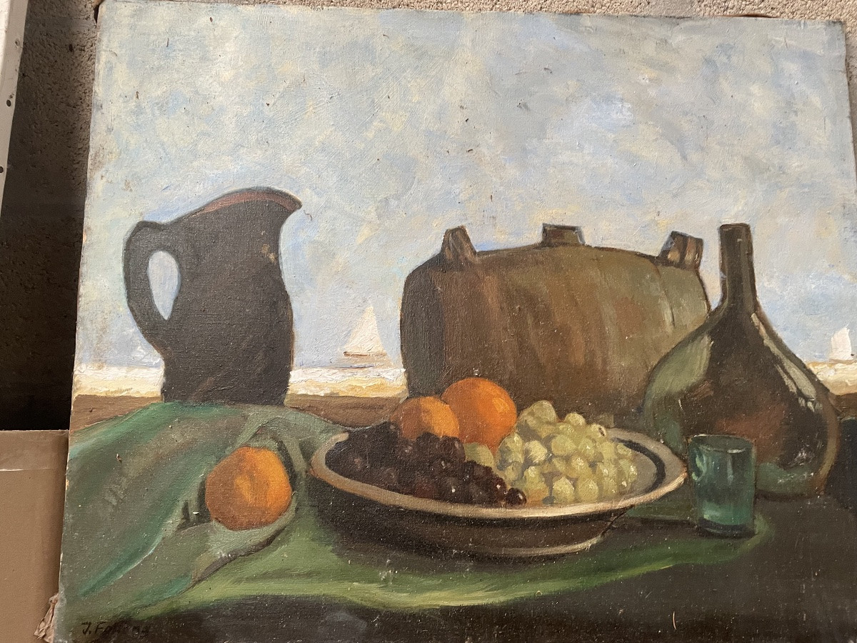 Nature morte aux oranges et raisins -photo-3