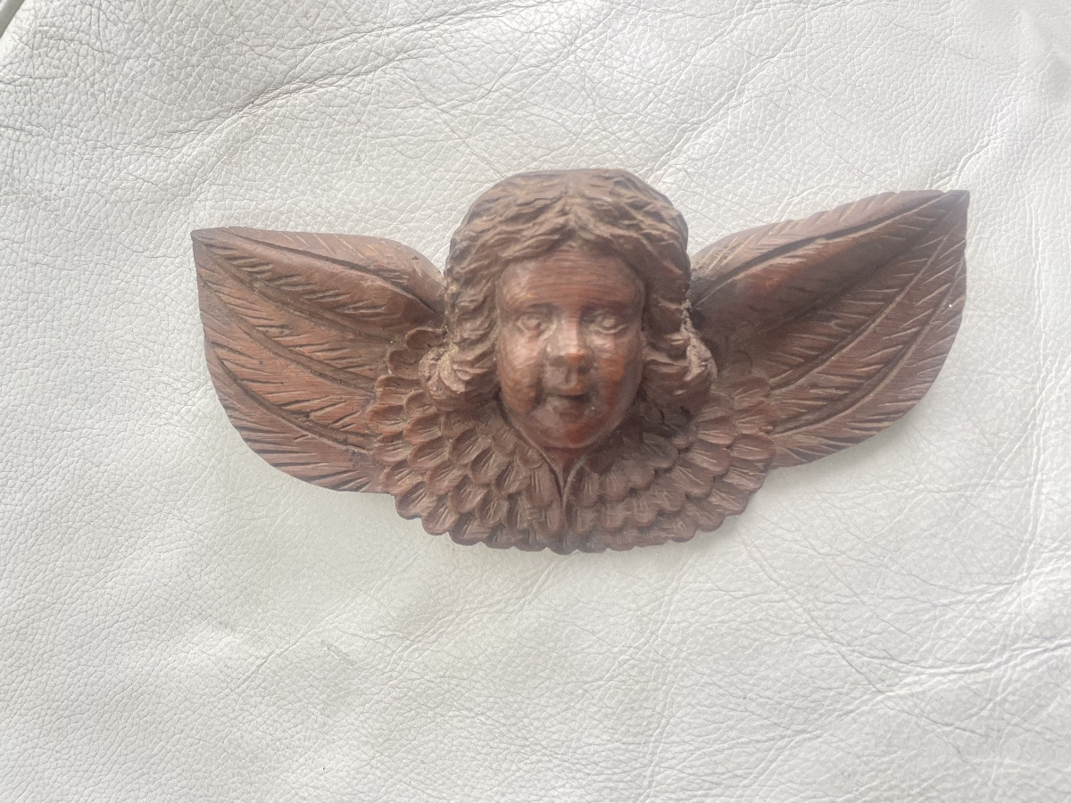 18th-century Wooden Cherub -photo-3