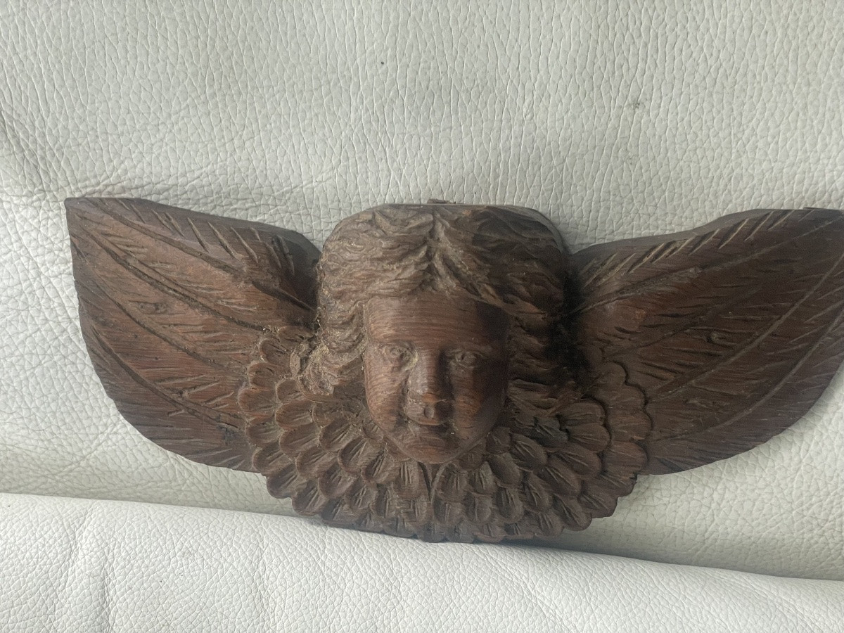 18th-century Wooden Cherub -photo-3