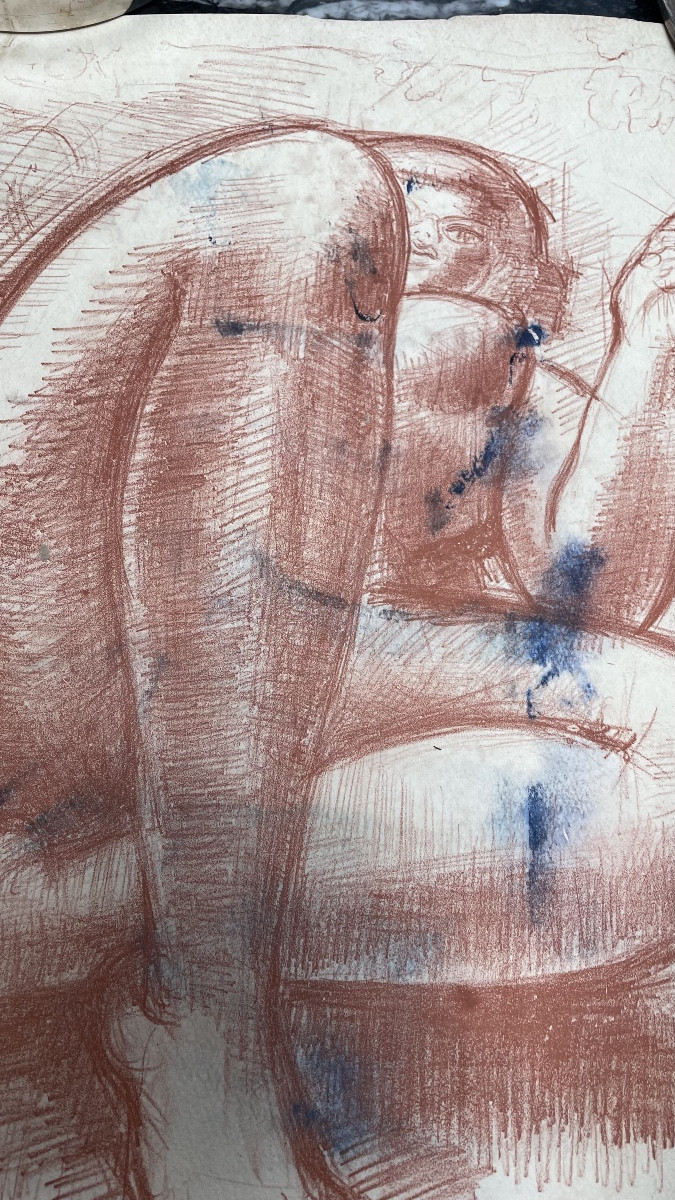 Seated Nude Woman By Volti 