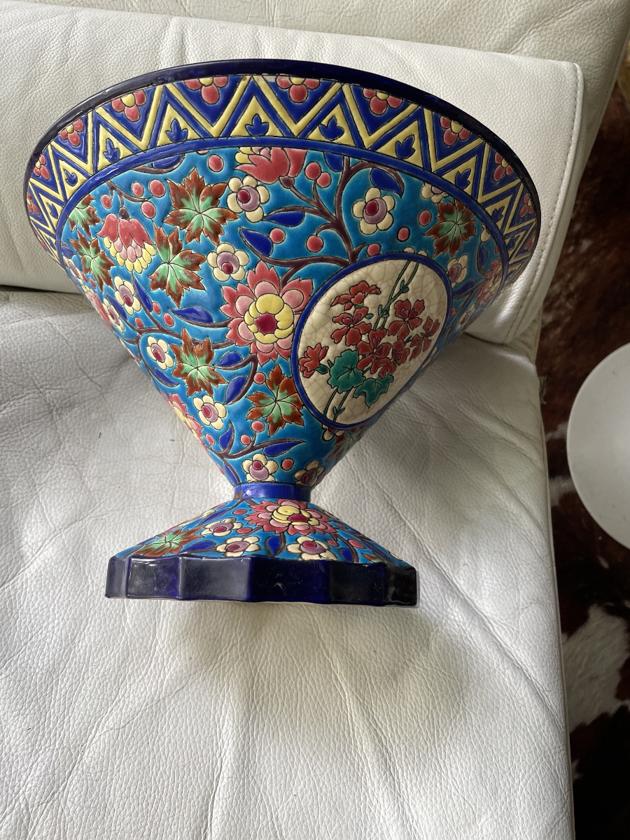 Large Fruit Bowl From Longwy 