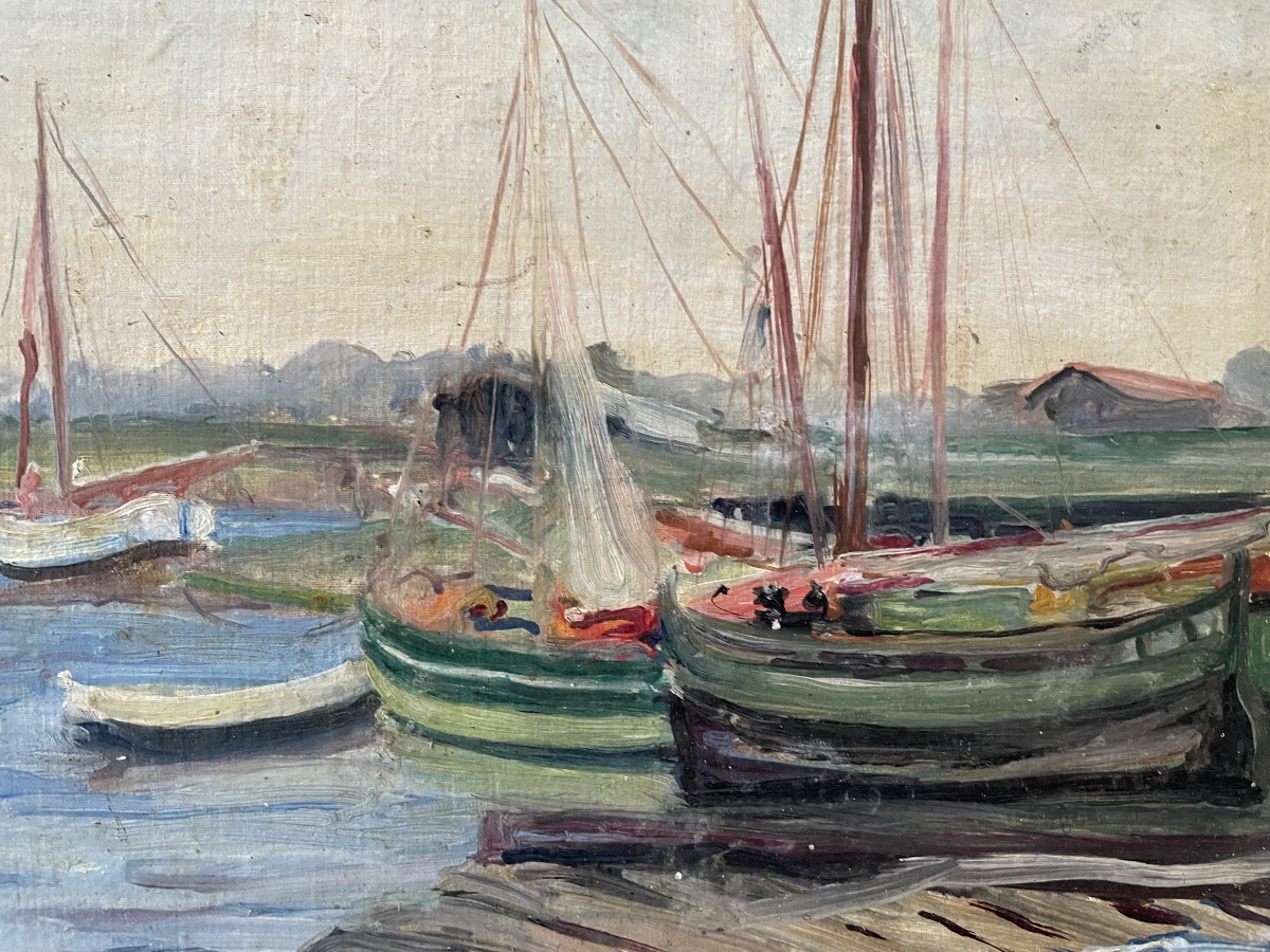 Village de pêcheurs bord de mer de Berthe Hainaut 