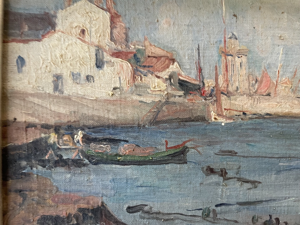 Village côtier avec ses barques de pêche de Berthy Hainaut -photo-1