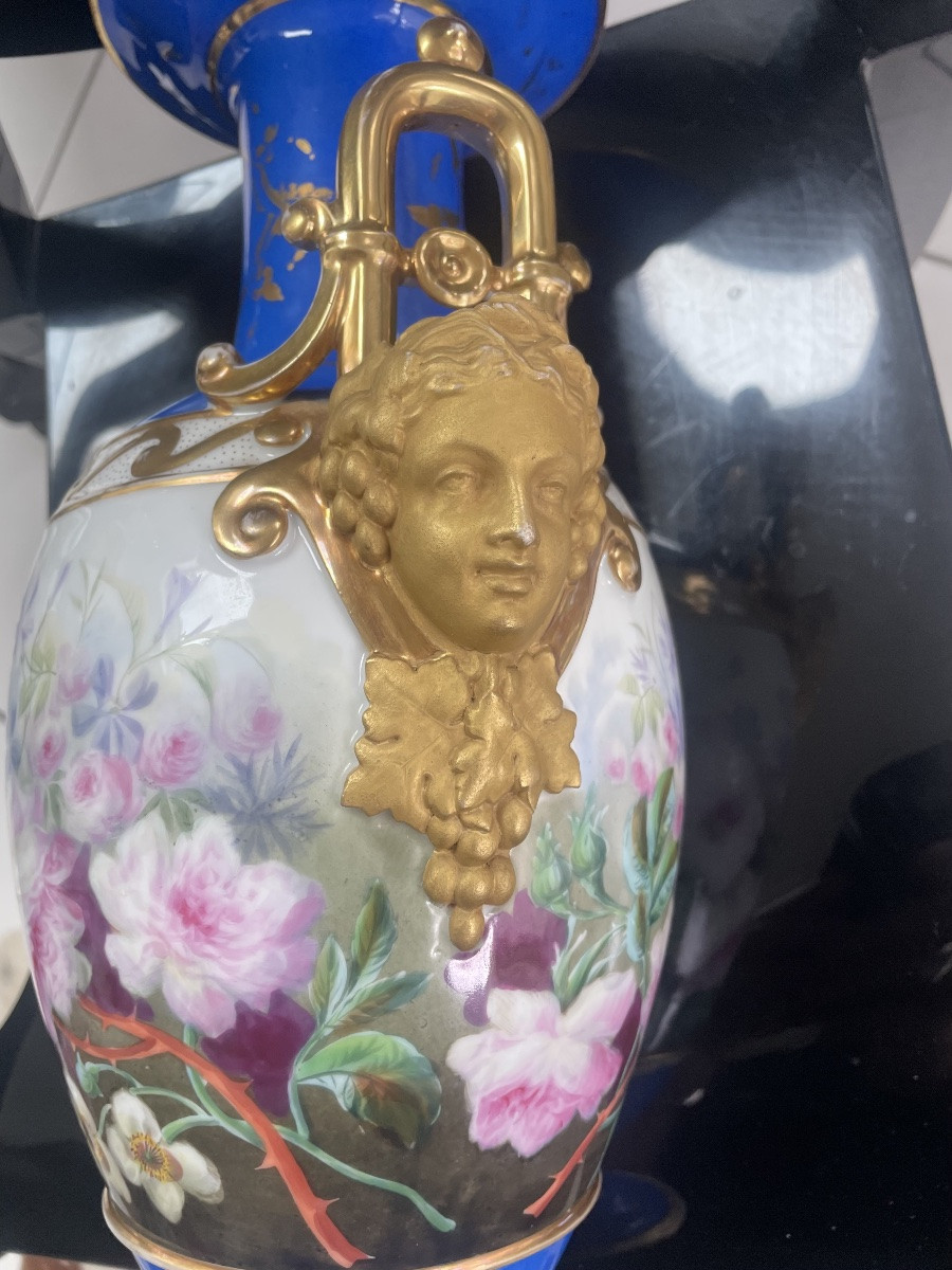 Grand vase porcelaine de Paris -photo-2