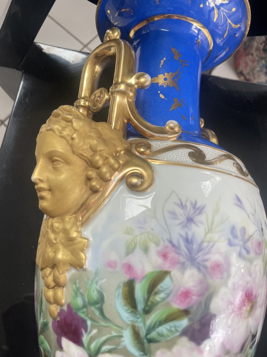 Grand vase porcelaine de Paris -photo-3