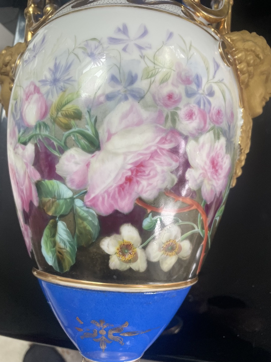 Grand vase porcelaine de Paris -photo-4