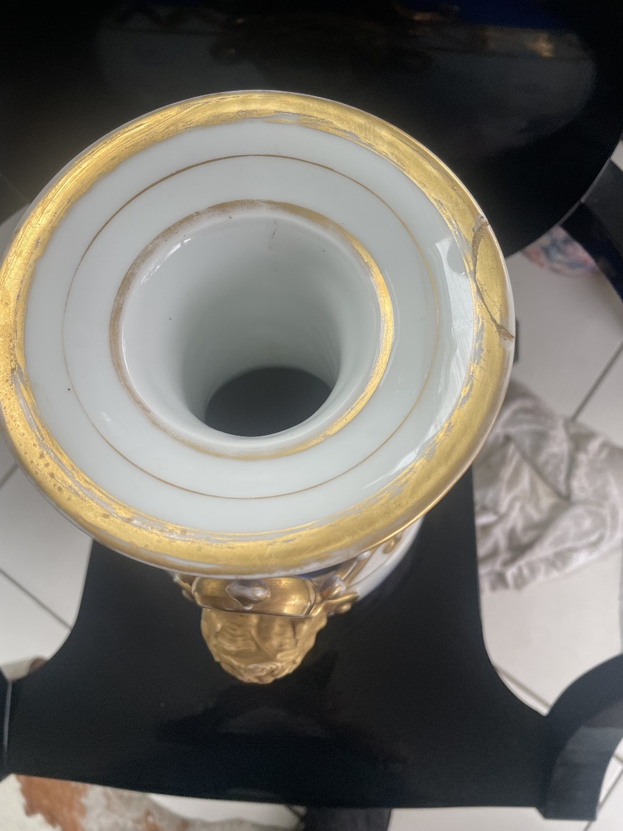 Grand vase porcelaine de Paris -photo-1