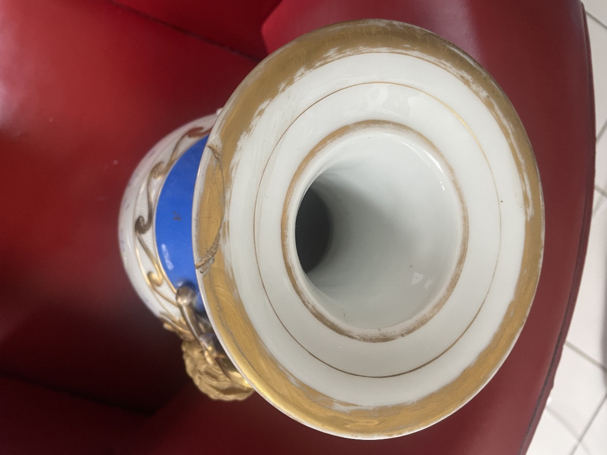Grand vase porcelaine de Paris -photo-2
