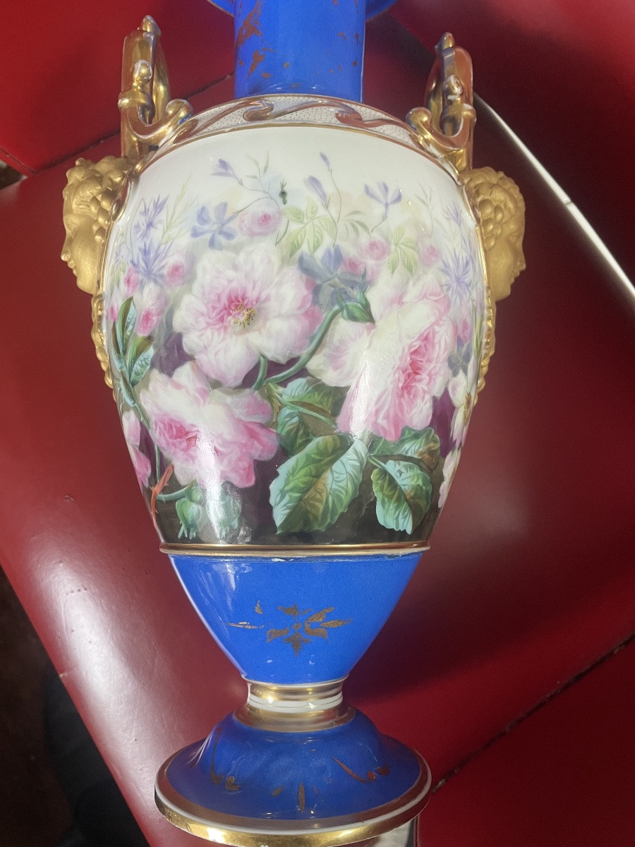 Grand vase porcelaine de Paris -photo-3
