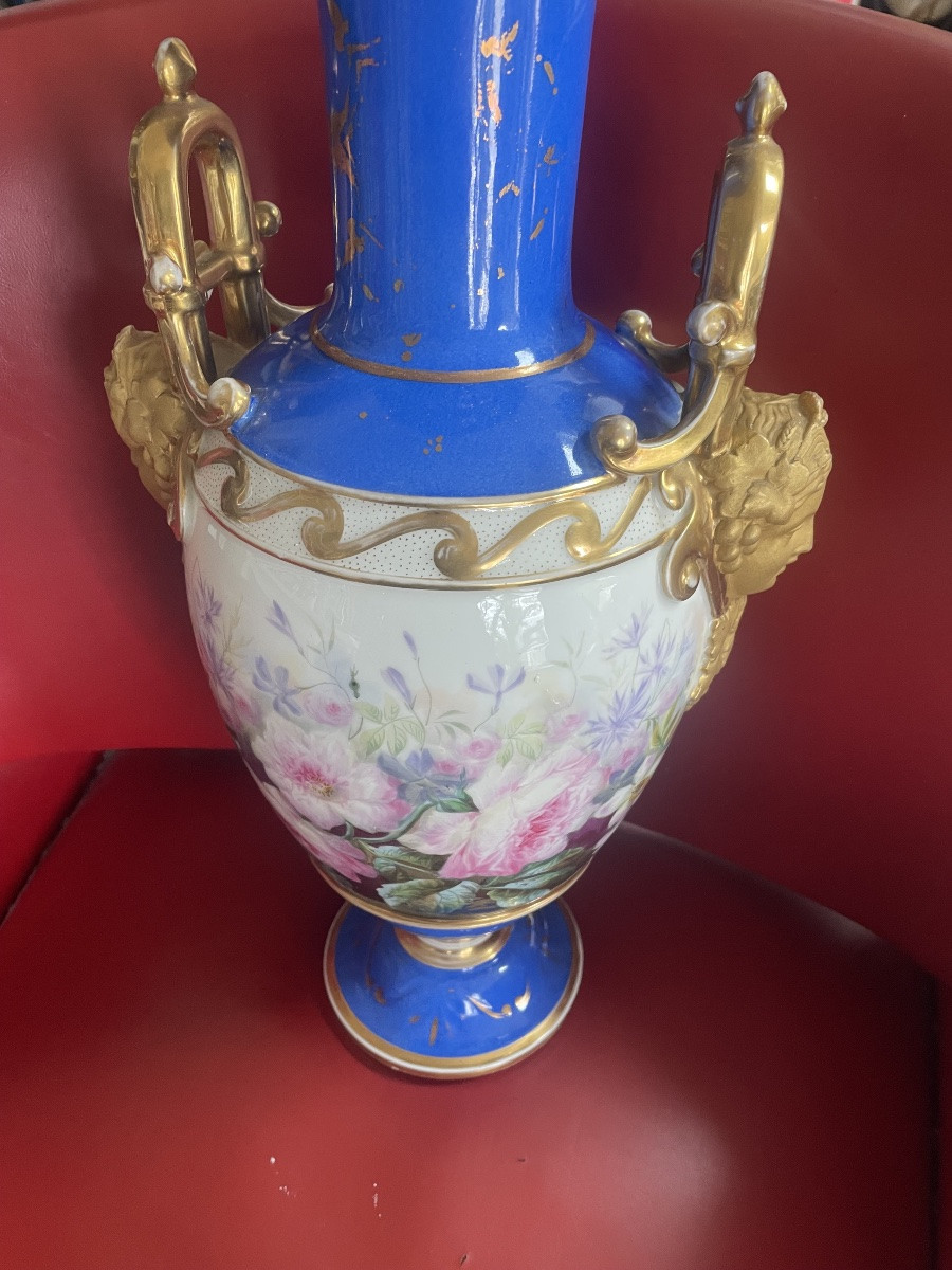 Grand vase porcelaine de Paris -photo-4