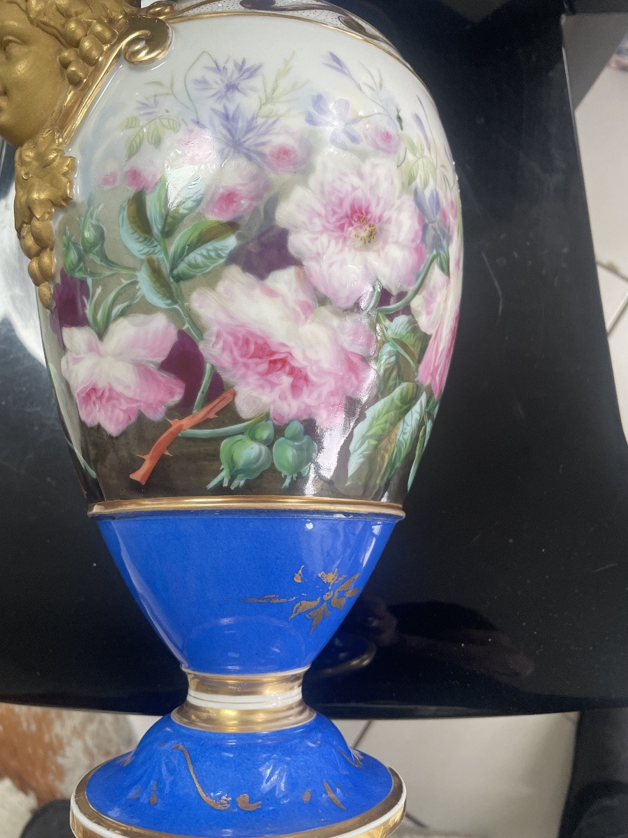 Grand vase porcelaine de Paris -photo-6