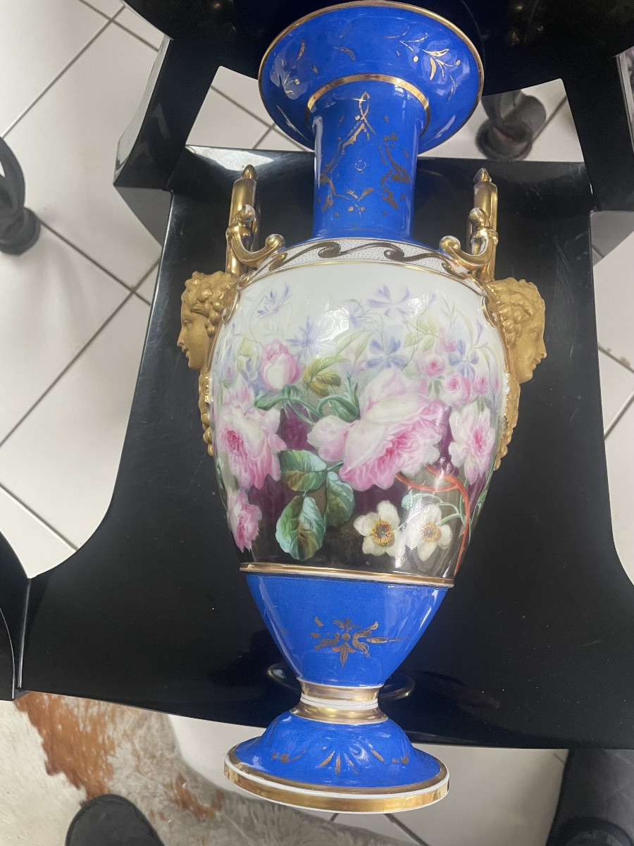 Grand vase porcelaine de Paris -photo-7