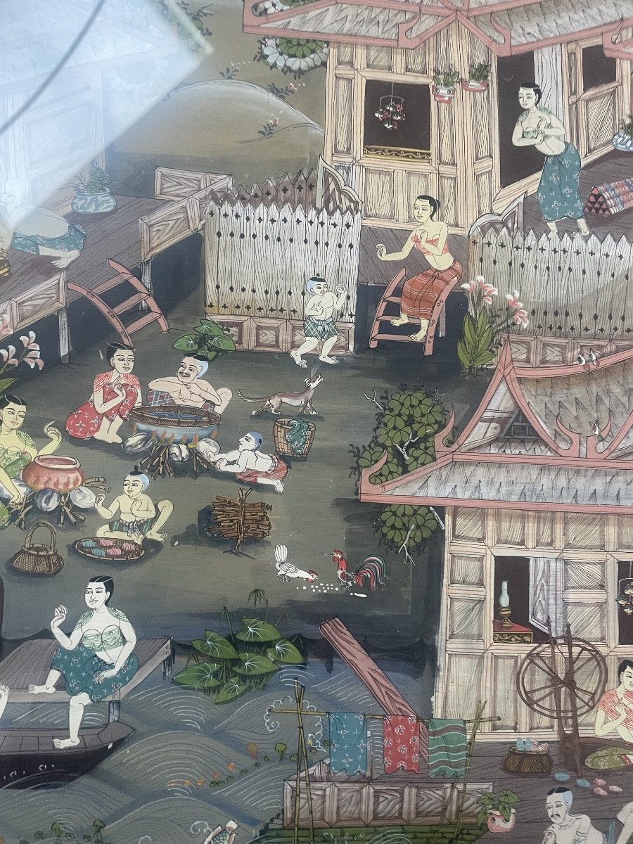 Indo-persian Painting: Lively Village -photo-7