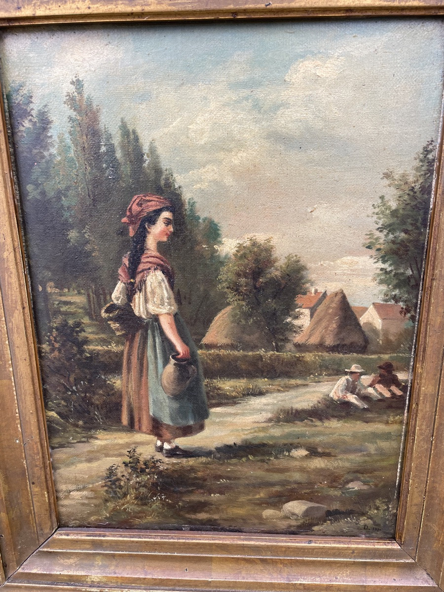 Pair Of 19th-century Paintings -photo-3