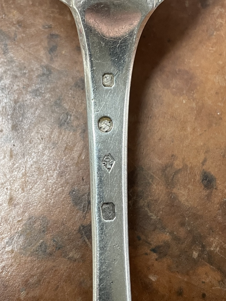 18th Century Silver Spoon And Fork -photo-2