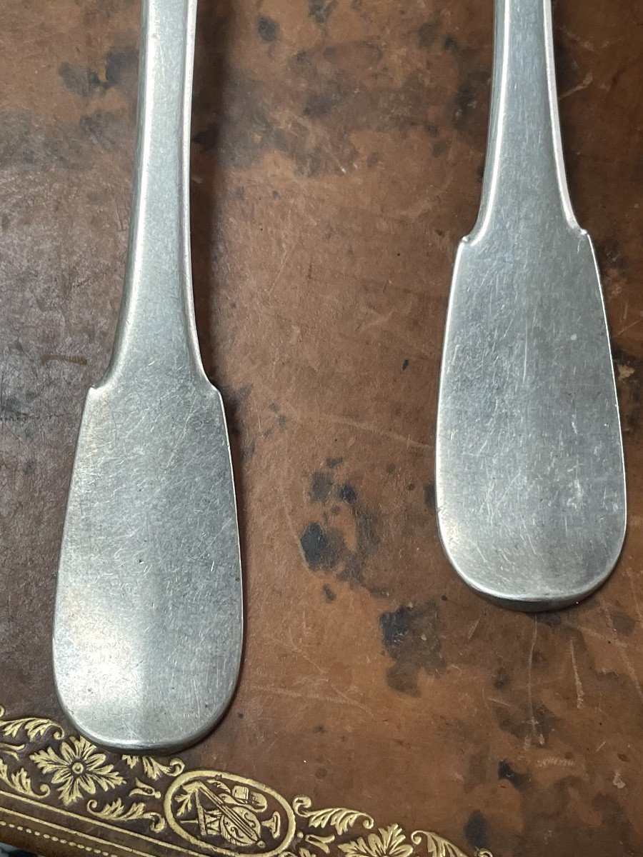 18th Century Silver Spoon And Fork -photo-8