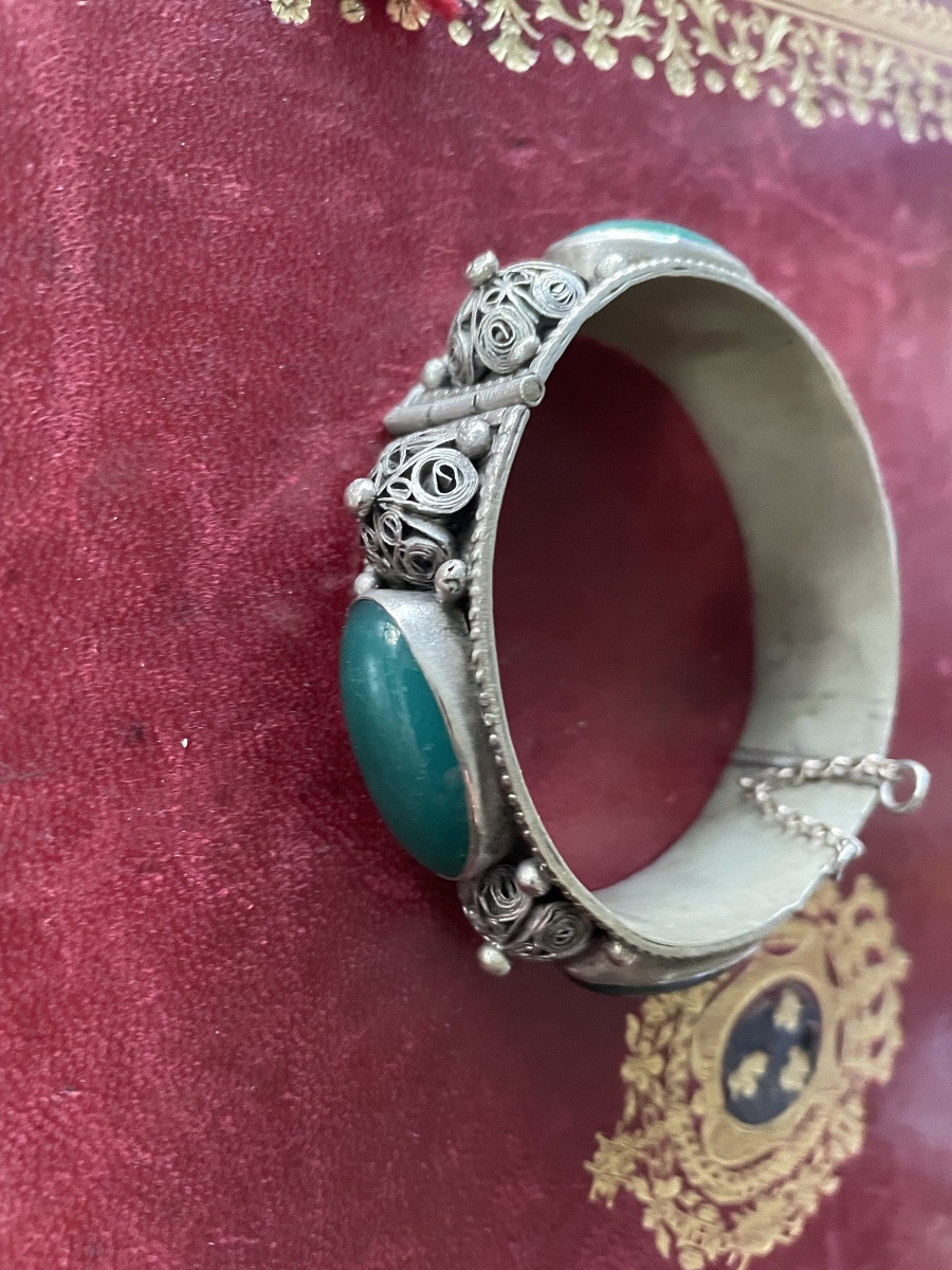 Bracelet argent et pierres -photo-3